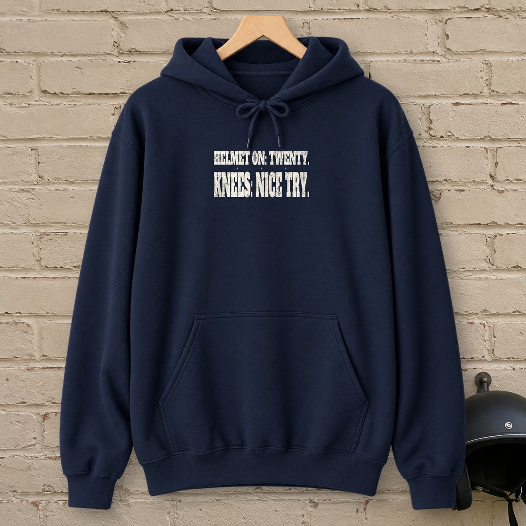 Helmet On Twenty Hoodie - Navy - brick