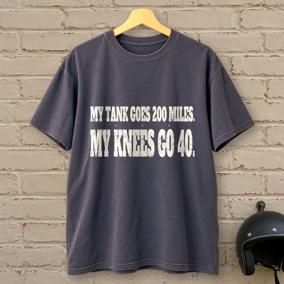 Knees Go Forty Premium T-Shirt - Navy - brick