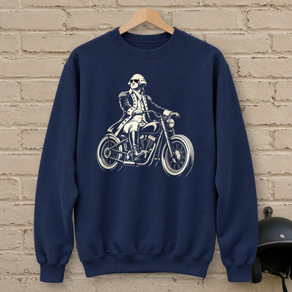 George Washington Bobber Shades Crewneck Sweatshirt - Navy - brick