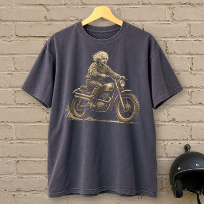 Albert Einstein Scrambler Premium T-Shirt - Navy - brick