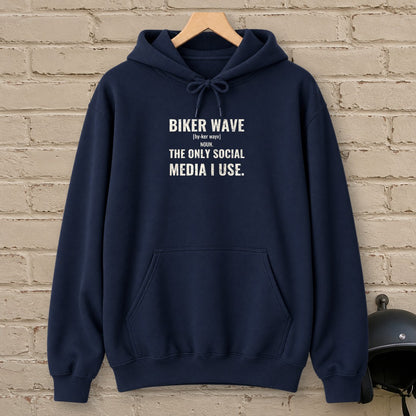 Biker Wave Hoodie - Navy - brick
