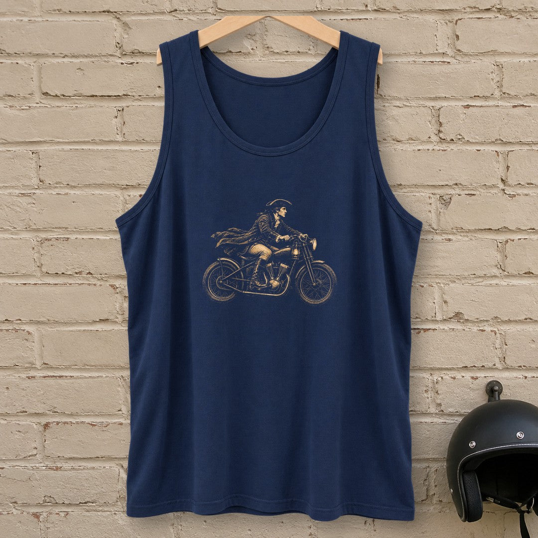 Paul Revere Midnight Ride Tank Top - Navy - brick