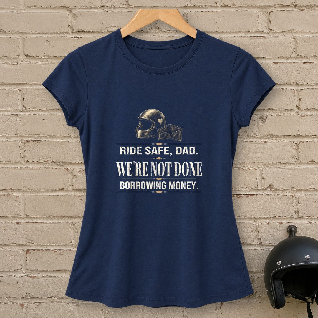 Ride Safe Dad Women's T-Shirt - Navy - brick