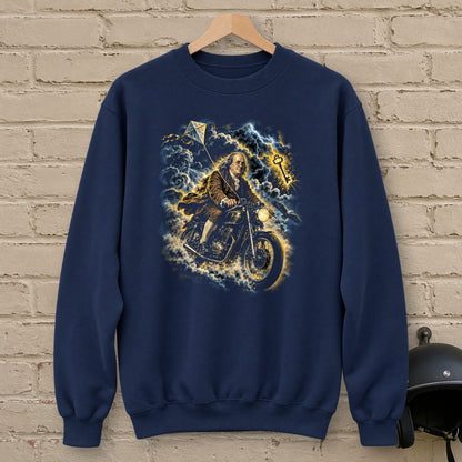 Benjamin Franklin Storm Rider Crewneck Sweatshirt - Navy - brick