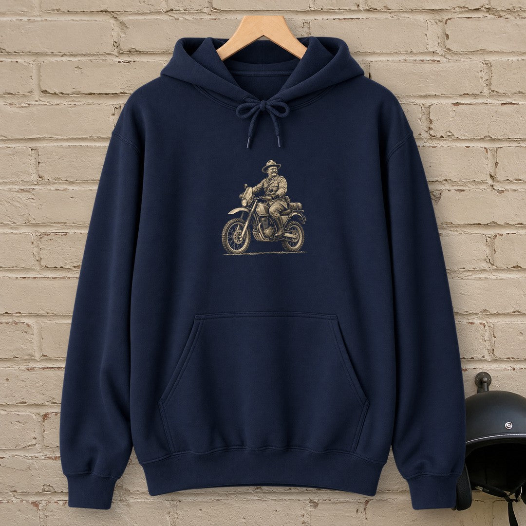 Theodore Roosevelt Rough Rider Hoodie - Navy - brick