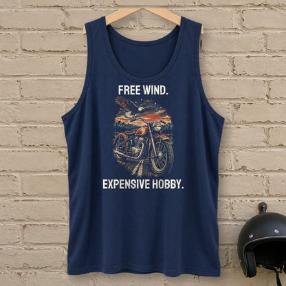 Expensive Hobby Tank Top - Navy - brick