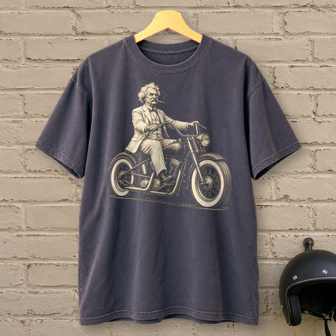 Mark Twain Cruiser Premium T-Shirt - Navy - brick
