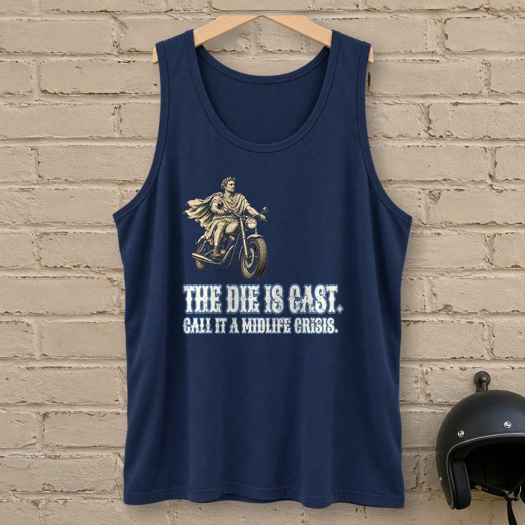 Julius Caesar The Die Is Cast Tank Top - Navy - brick
