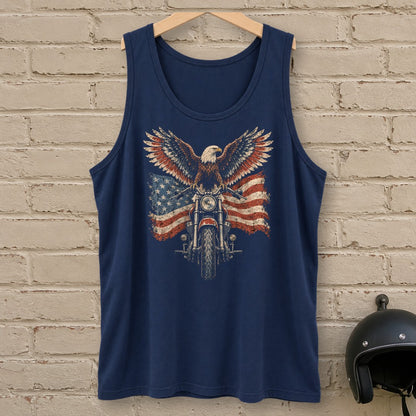 Eagle on the Handlebars Tank Top - Navy - brick