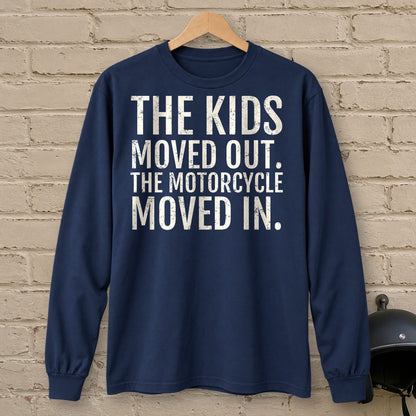 Kids Moved Out Long Sleeve T-Shirt - Navy - brick