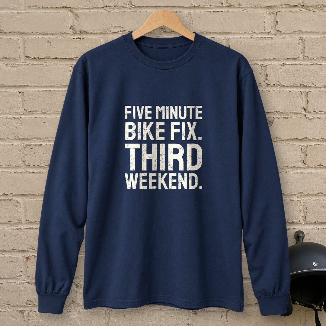 Five Minute Fix Long Sleeve T-Shirt - Navy - brick