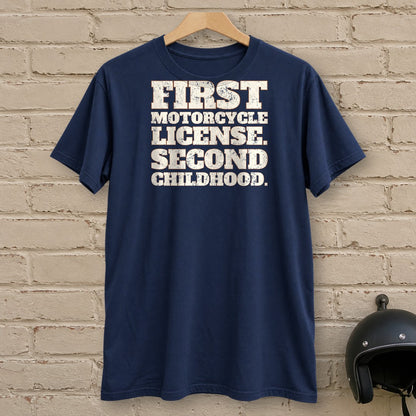Second Childhood T-Shirt - Navy - brick