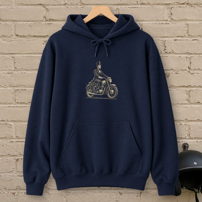 Abraham Lincoln Honest Ride Hoodie - Navy - brick