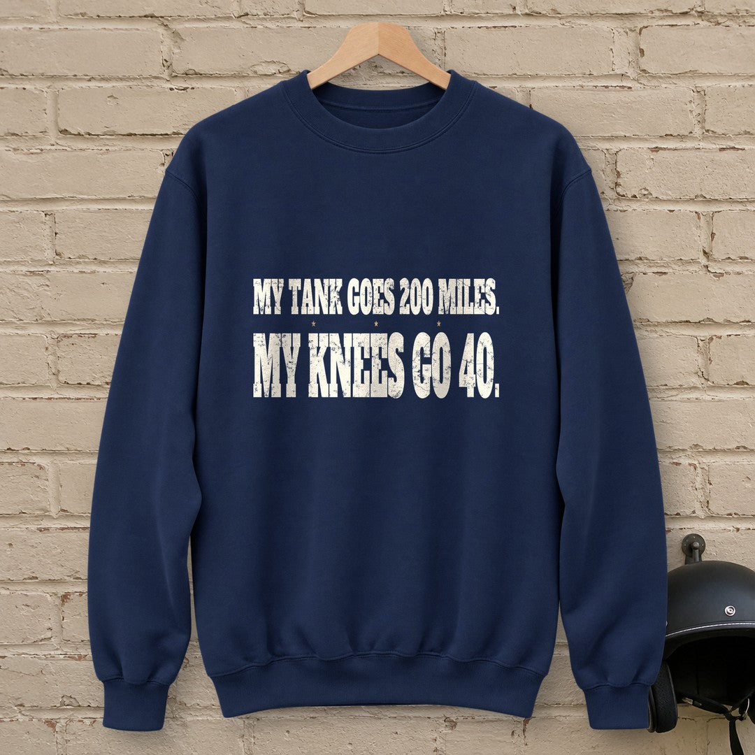 Knees Go Forty Crewneck Sweatshirt - Navy - brick