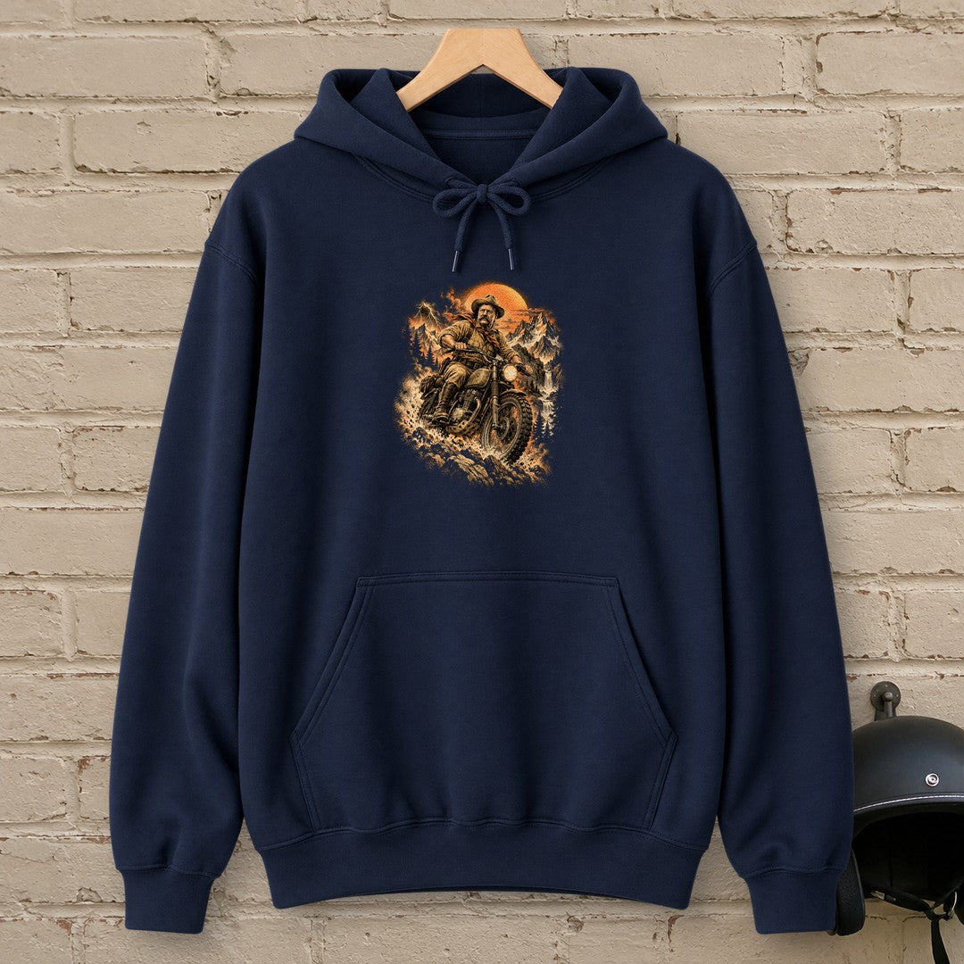 Theodore Roosevelt Mountain Trail Hoodie - Navy - brick