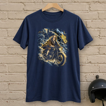 Benjamin Franklin Storm Rider T-Shirt - Navy - brick