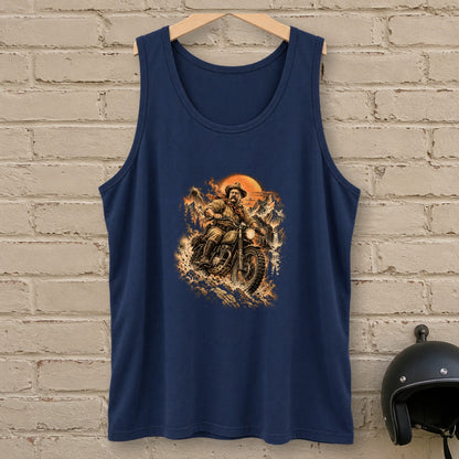 Theodore Roosevelt Mountain Trail Tank Top - Navy - brick