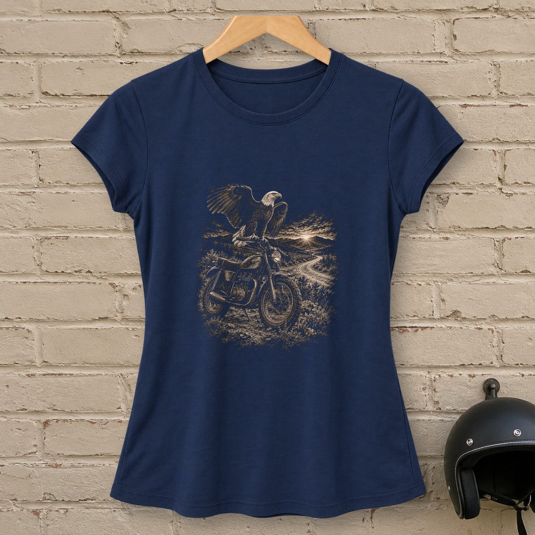 Eagle Lookout Women's T-Shirt - Navy - brick