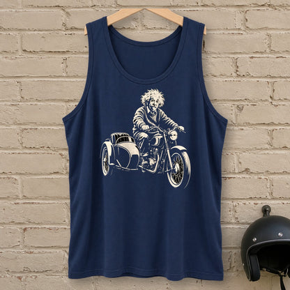 Albert Einstein Sidecar Tank Top - Navy - brick