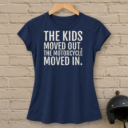 Kids Moved Out Women's T-Shirt - Navy - brick