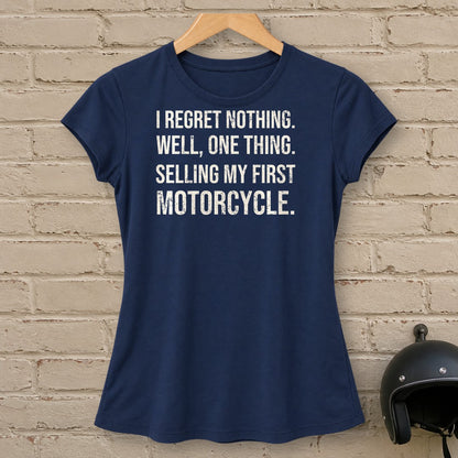 First Motorcycle Regret Women's T-Shirt - Navy - brick