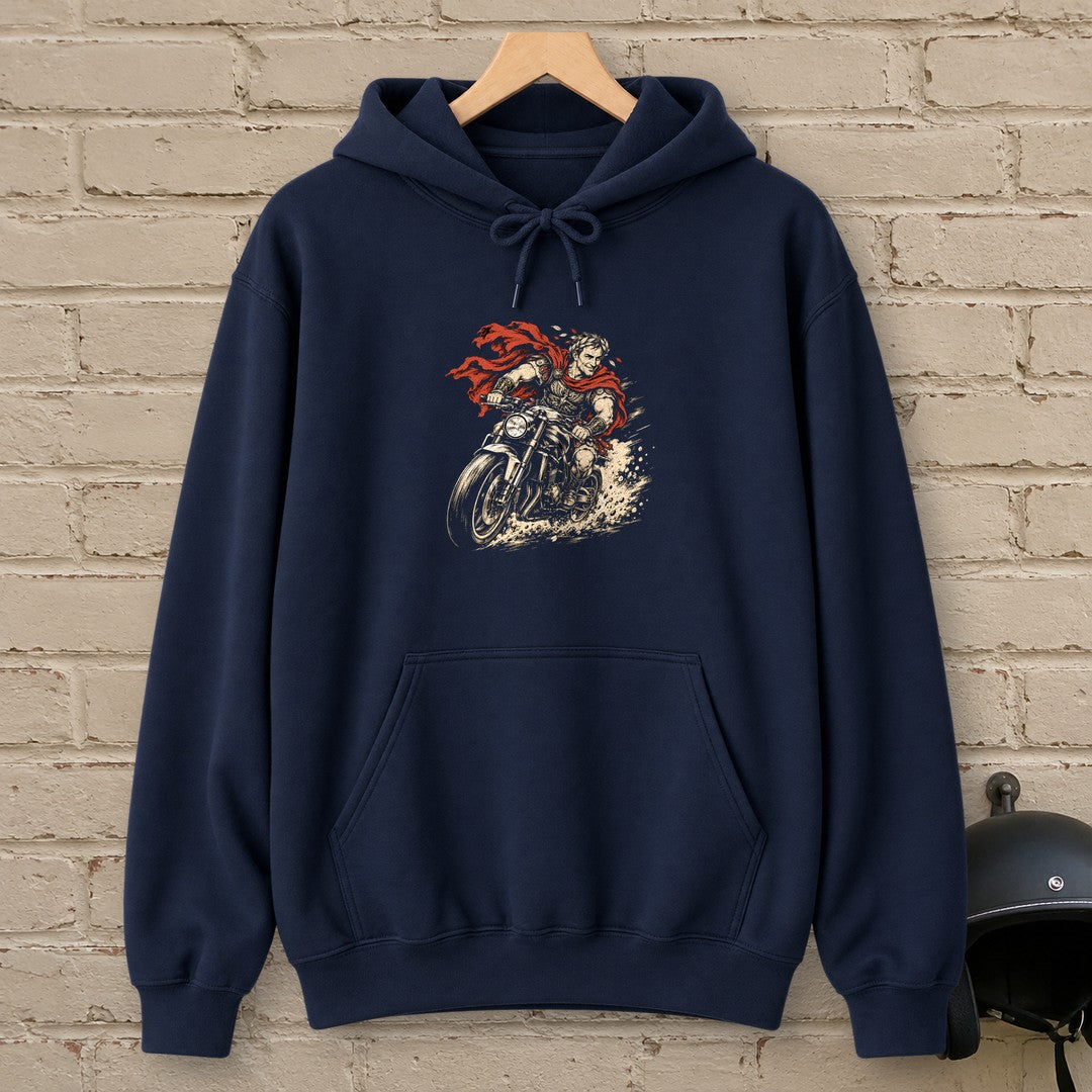 Julius Caesar Rides Hoodie - Navy - brick