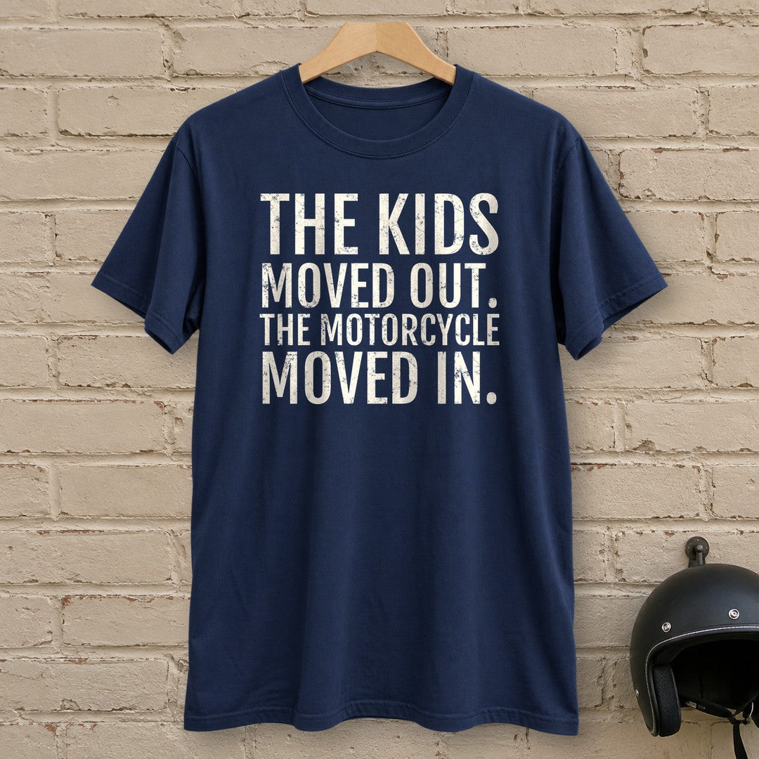 Kids Moved Out T-Shirt - Navy - brick