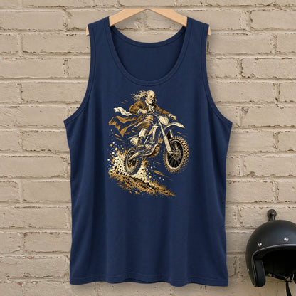 Benjamin Franklin Dirt Jump Tank Top - Navy - brick