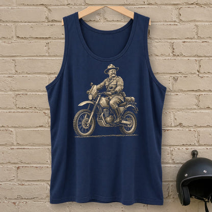 Theodore Roosevelt Rough Rider Tank Top - Navy - brick