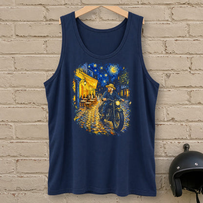 Vincent van Gogh Night Cafe Tank Top - Navy - brick