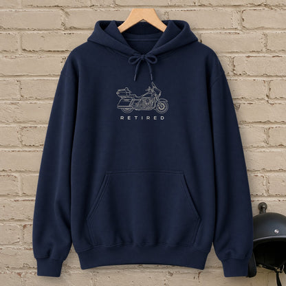 Retired Rider Hoodie - Navy - brick