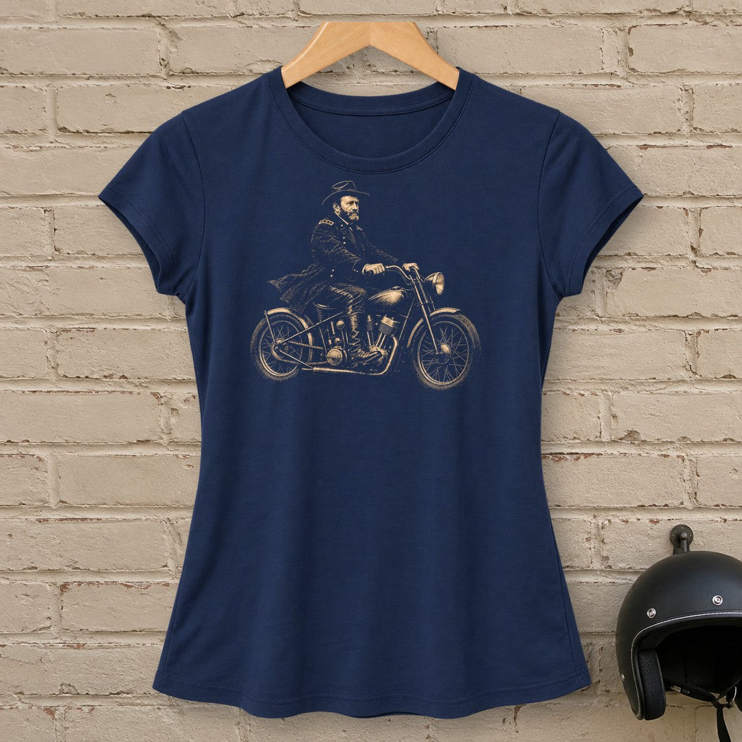 Ulysses S. Grant Bobber Women's T-Shirt - Navy - brick