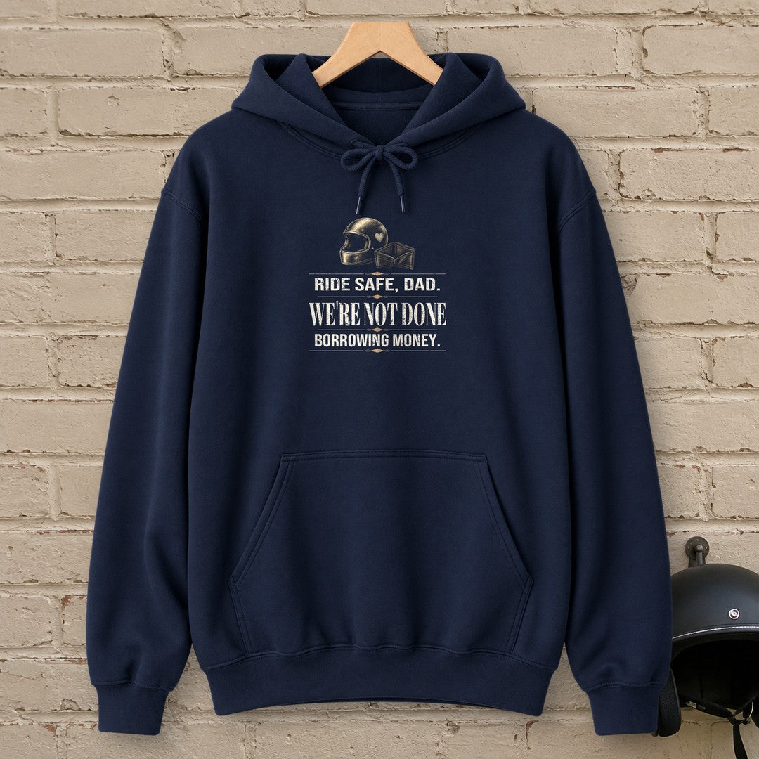 Ride Safe Dad Hoodie - Navy - brick