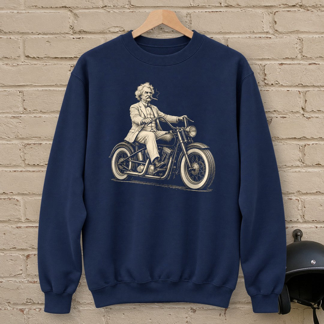 Mark Twain Cruiser Crewneck Sweatshirt - Navy - brick