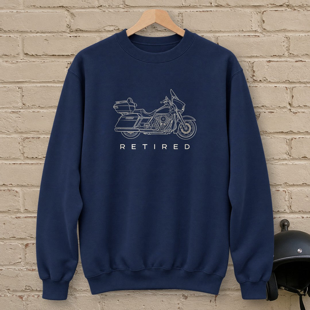 Retired Rider Crewneck Sweatshirt - Navy - brick