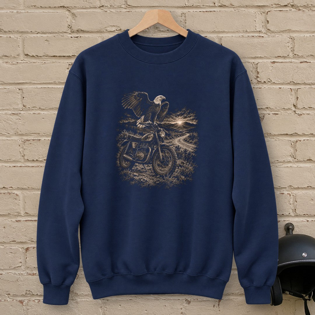 Eagle Lookout Crewneck Sweatshirt - Navy - brick