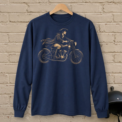 Paul Revere Midnight Ride Long Sleeve T-Shirt - Navy - brick