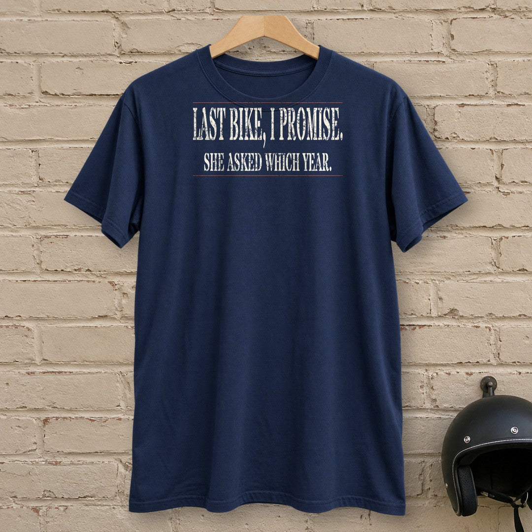 Last Bike Promise T-Shirt - Navy - brick