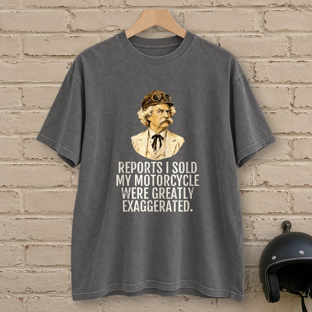 Mark Twain Greatly Exaggerated Premium T-Shirt - Pepper - brick