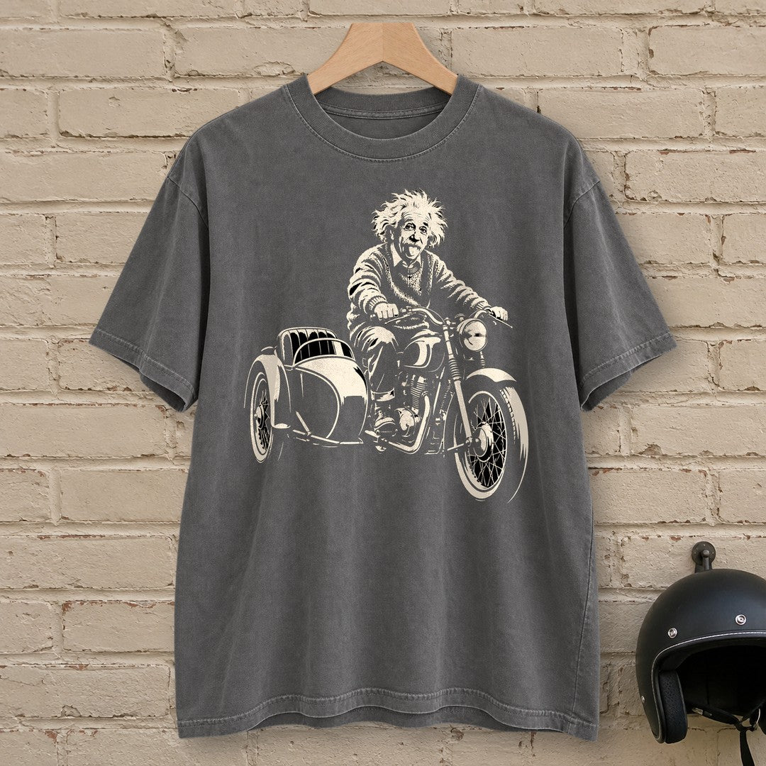 Albert Einstein Sidecar Premium T-Shirt - Pepper - brick