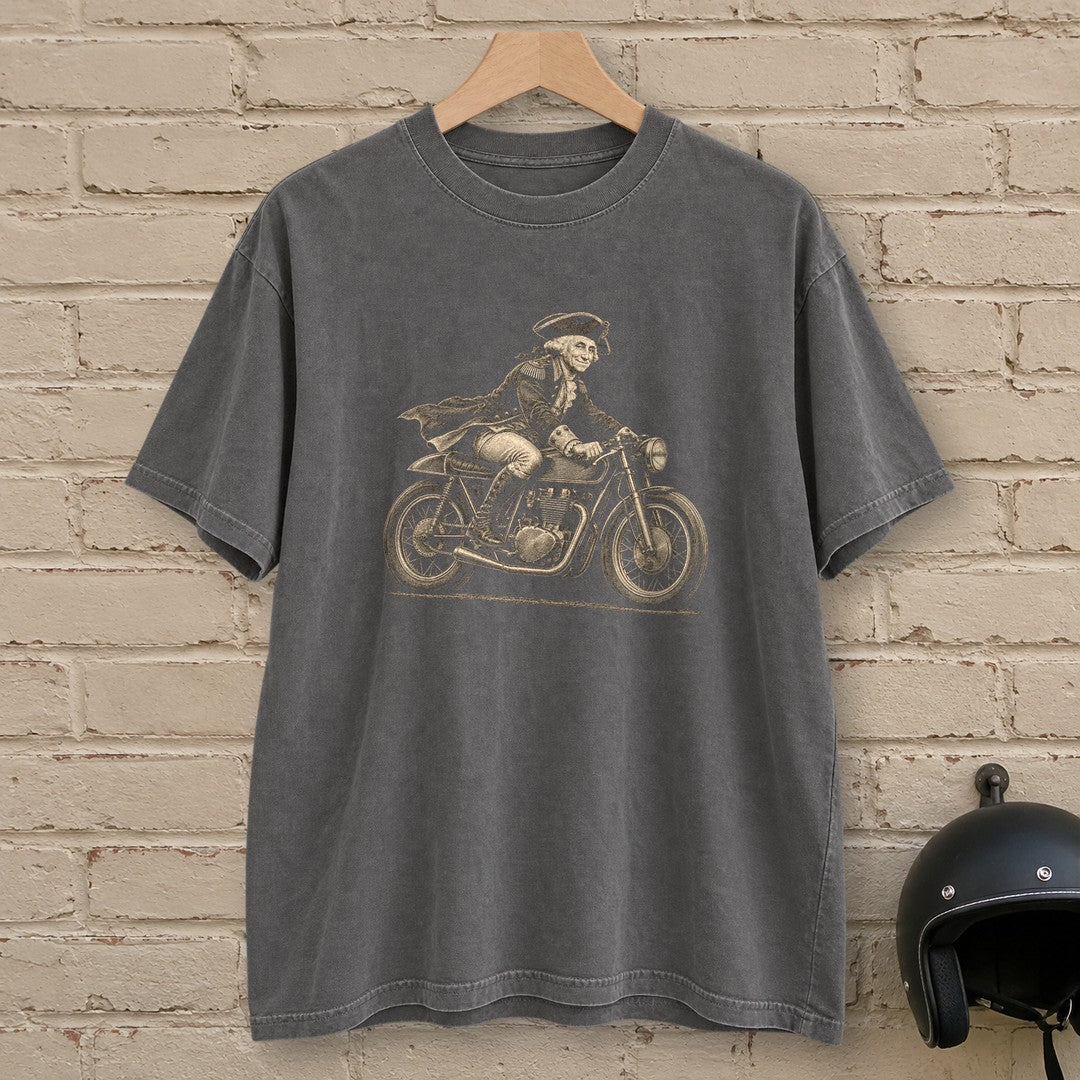 George Washington Cafe Racer Premium T-Shirt - Pepper - brick