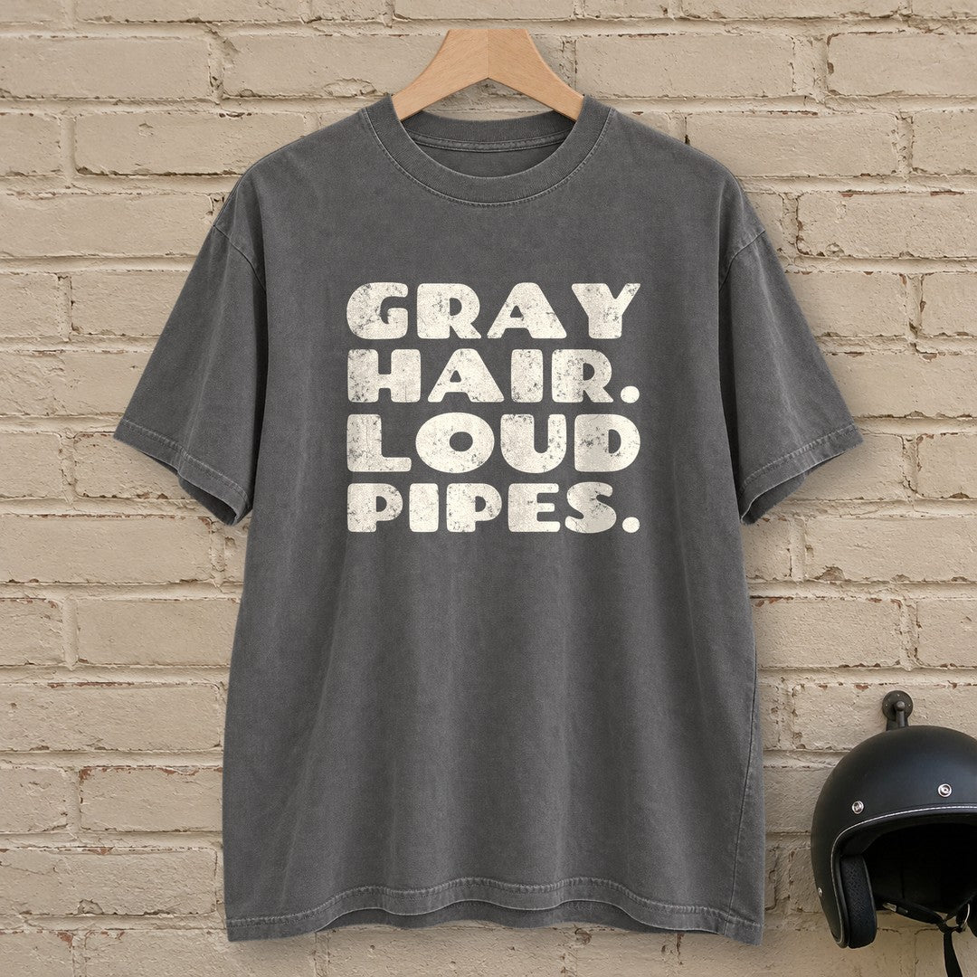 Gray Hair Loud Pipes Premium T-Shirt - Pepper - brick