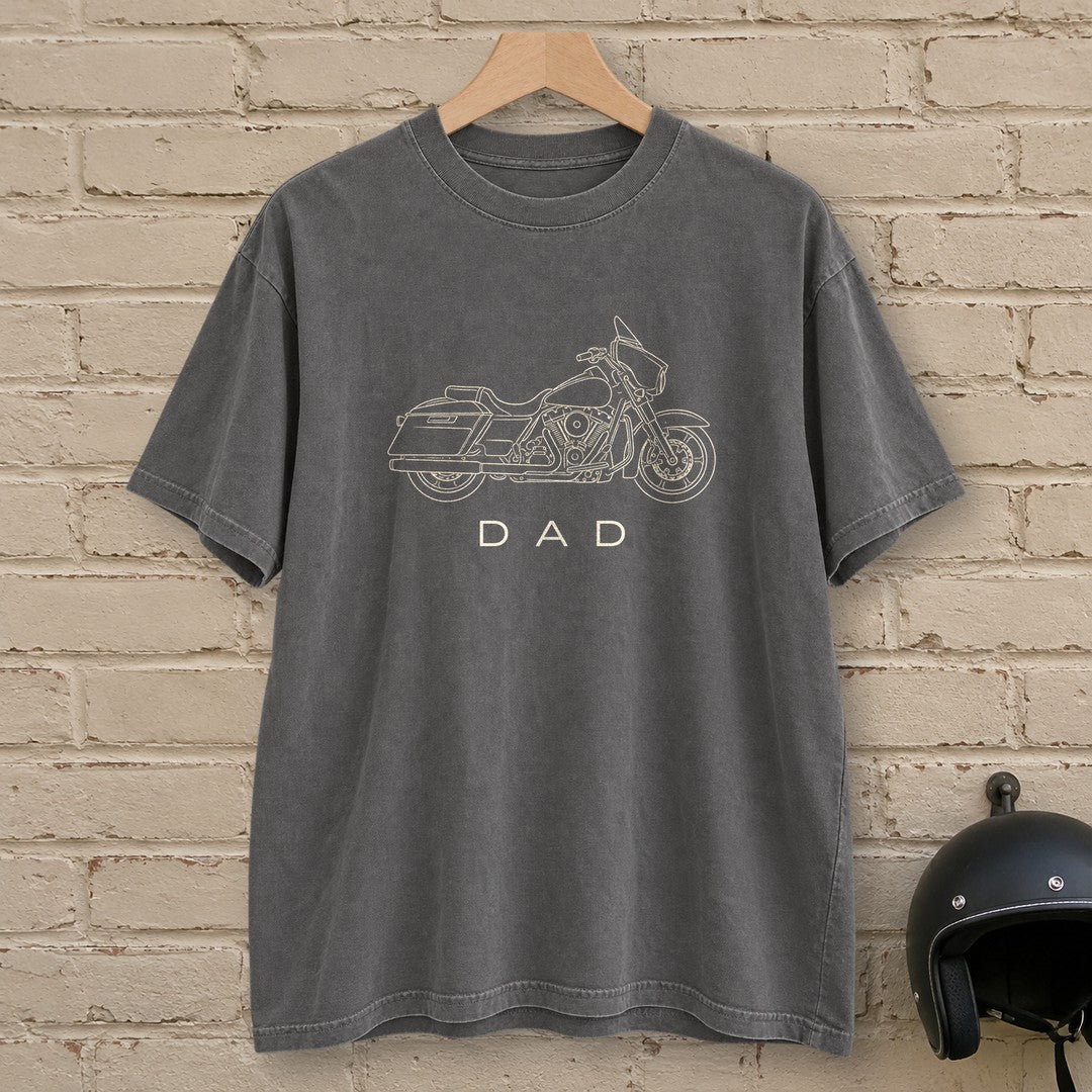 Biker Dad Premium T-Shirt - Pepper - brick
