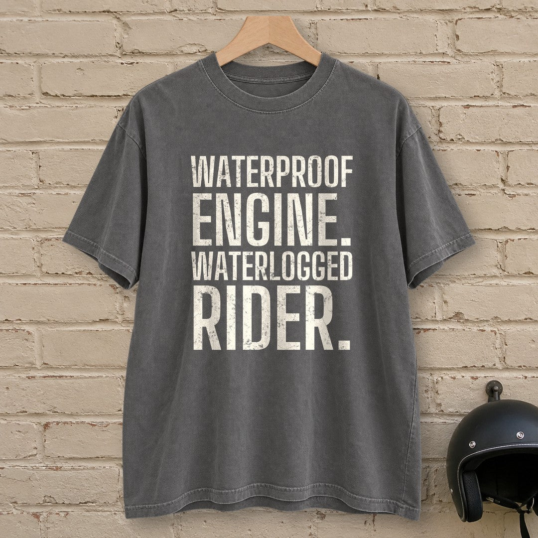 Waterlogged Rider Premium T-Shirt - Pepper - brick
