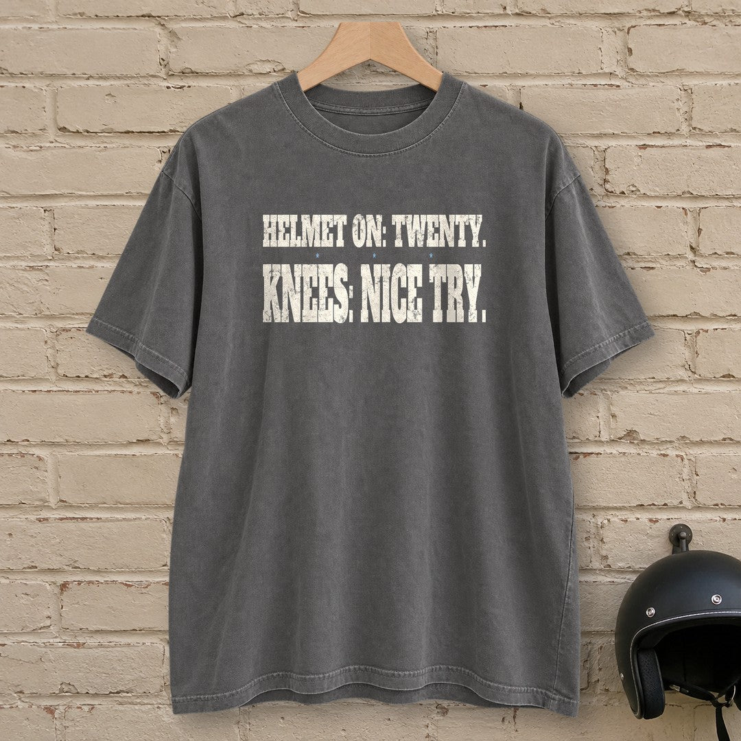 Helmet On Twenty Premium T-Shirt - Pepper - brick